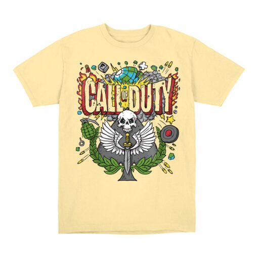 Call of Duty Skate Design Yellow T-Shirt