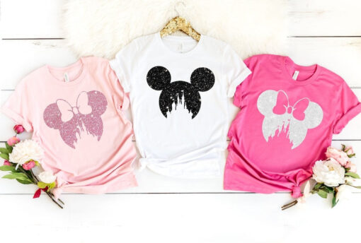 Disney Family Shirt,Disney Shirt for Women,Disney Ear Shirt,Disney Mickey Silhouette Shirt