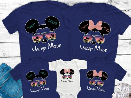 Disney Family Trip 2023 Shirts, Disney Vacation shirts, Vacаy mode Mickey and Minnie Shirts