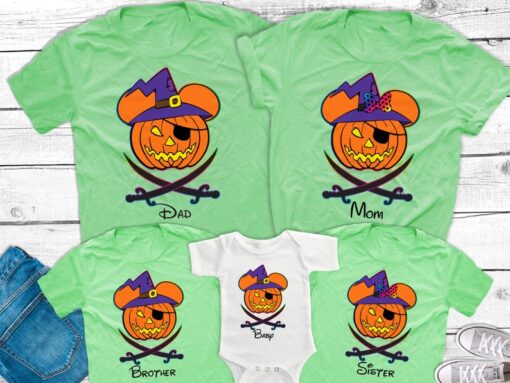 Disney Halloween Cruise Shirts, Disney Halloween matching shirts, Disney Halloween Pumpkin Pirates Shirts