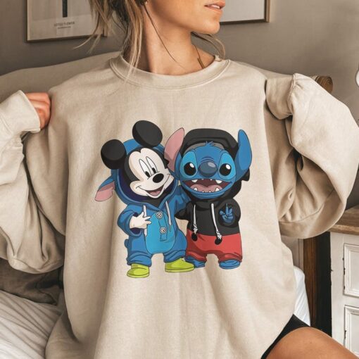 Disney Mickey and Stitch Comfort Colors Shirt, Stitch Shirt, Mickey Shirt, Lilo and Stitch Shirt