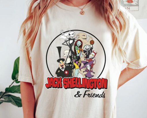 Disney Nightmare Before Christmas Characters Group Shirt, Jack Skellington And Friends Tee