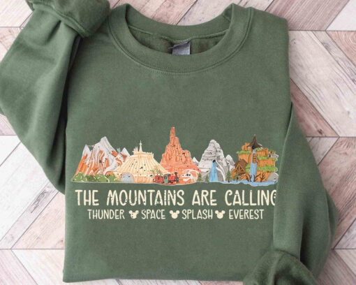 Disney The Mountains Are Calling Thunder Space Splash Everest Retro Shirt, Magic Kingdom Unisex T-shirt