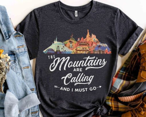 Disney The Mountains Are Calling and I Must Go Thunder Space Splash Shirt, Magic Kingdom Unisex T-shirt