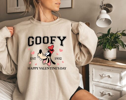 Goofy Happy Valentines Day Sweatshirt,Goofy Est. 1932 Sweatshirt,Disney Shirt ,Matching Family shirt