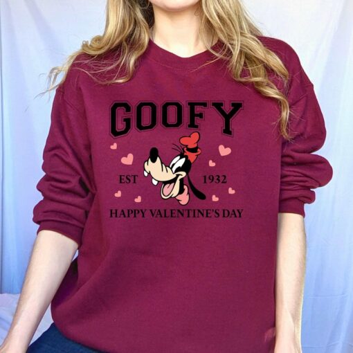 Goofy Happy Valentines Day Sweatshirt,Goofy Est. 1932 Sweatshirt,Disney Shirt ,Matching Family shirt