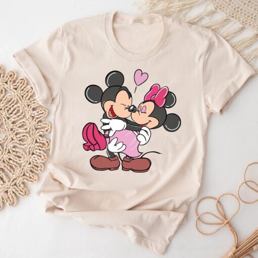 Disney Mickey Minnie Retro Valentine's Day T-Shirt