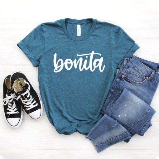 Bonita Shirt ∙ Spanish Tshirt ∙ Latina Shirts ∙ Bonita Tshirt ∙ Latina Shirt ∙ Latina Power ∙ Morena Shirt ∙ Softstyle