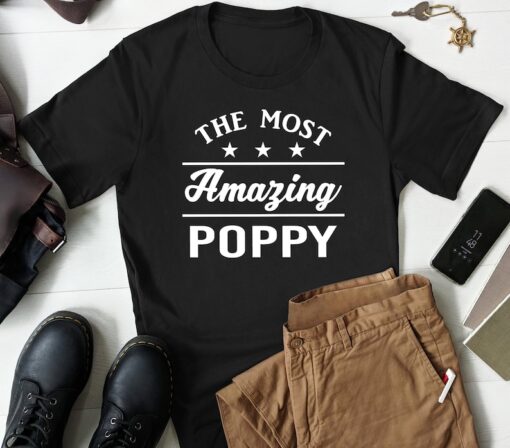 Poppy T-shirt, Fathers Day Gift for Poppy, New Poppy Gift, Christmas Gift for Poppy, Grandparents Gift