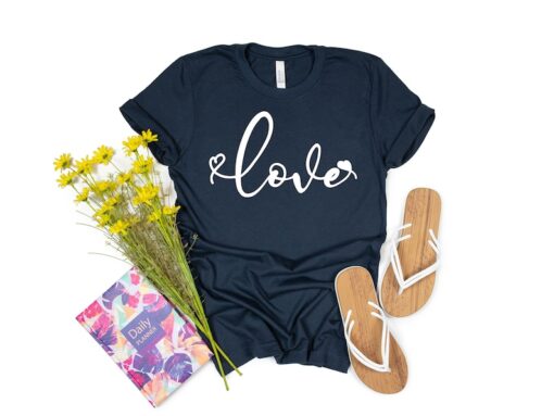 Love Shirt, Cute Love Shirt with Hearts, Boyfriend and Girlfriend Gift, Couple Ideas, Matching Love Tshirt, Valentines Love Tshirt, Cute Tee