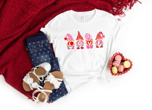 Valentine Love Gnomes with Heart Shirt,Valentines Day Shirt For Woman,Heart Shirt,Cute Valentine Shirt,Cute Valentine Tee,Valentines Day