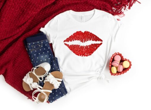 Valentines Day Shirt,Lips Shirt,Valentines Day Shirts For Women,Lips Kiss Tee, Cute Valentine Shirt, Cute valentine tee,Love Shirt