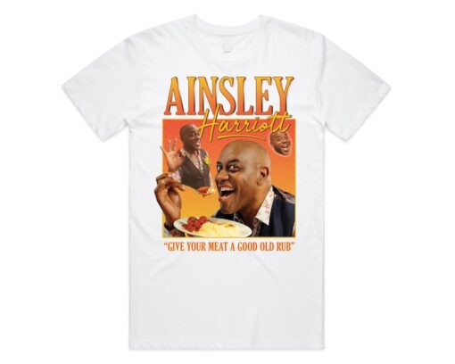 Ainsley Harriott Homage T-shirt Tee Top Vintage Retro Funny 90s Icon Mens Womens