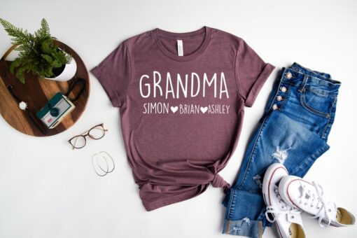 Custom Grandma Shirt, Gift For Granny, Personalized Grandma Shirt