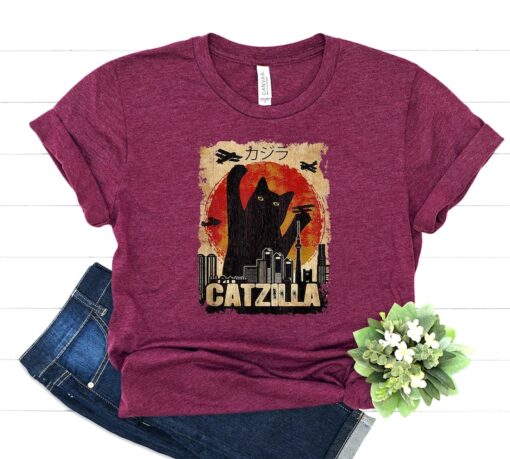 Catzilla Shirt - Crazy Cat Lady Clothing - Cat Mom Apparel - Cat Owner Outfit - Pet Lover Tee - Cat Monster T-Shirt -