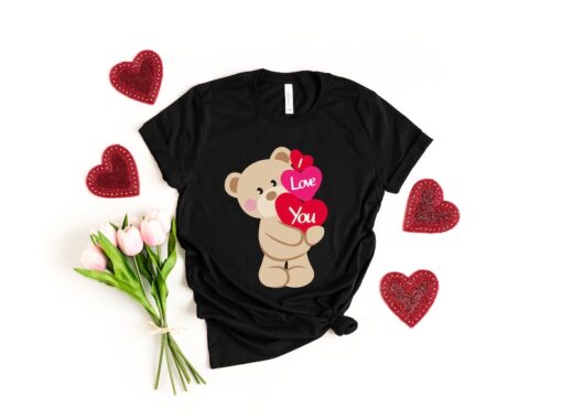 I Love You Bear Shirt, Valentines LOVE Lip Shirt, XOXO Shirt, LOVE Valentines Y'All Shirt, Cute Valentines Day Shirt, Heart Shirt