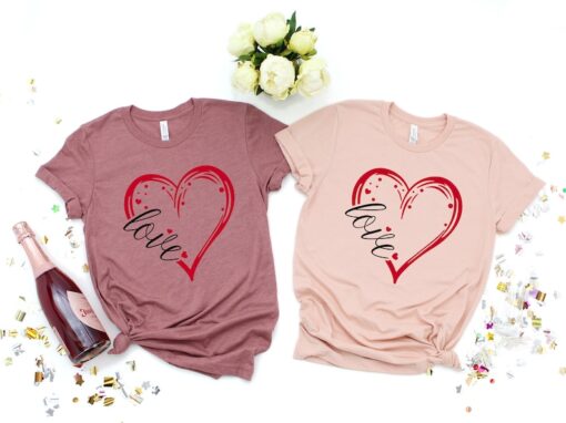 Love Valentines Day Shirt,Valentines Day Shirts For Woman,Heart Shirt,Cute Valentine Shirt,Valentines Day Gift,Heart Valentines Shirt