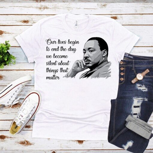 Martin Luther King Jr Shirt For Men, MLK Day Women V Neck Shirt, Black Lives Matter Shirt For Kids, Black History Month Tee Unisex MLK Shirt