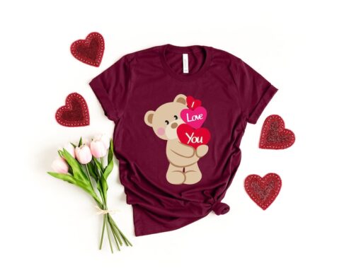 I Love You Bear Shirt, Valentines LOVE Lip Shirt, XOXO Shirt, LOVE Valentines Y'All Shirt, Cute Valentines Day Shirt, Heart Shirt