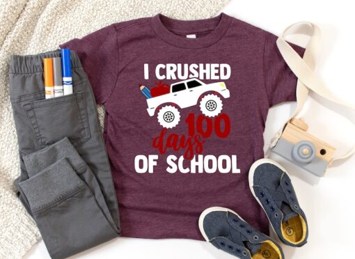 I Crushed 100 Days Of School, Teacher Gifts, Teacher Appreciation, 100 Days Brighter, Back to School Shirt