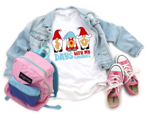 100 Days With My Gnomies Shirt, 100 Days Of School, Teacher Gifts, Teacher Appreciation, 100 Days Brighter