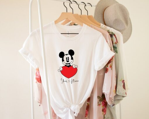 Disney Valentine Day Shirt, Minnie Mouse Shirt, Valentines Day Mickey shirt, Mickey Minnie Heart Shirt, Disney Shirt, Women Disney Shirt