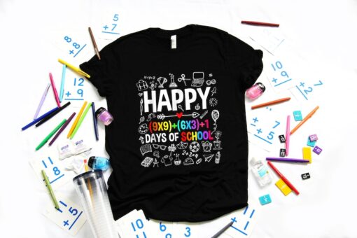 Happy 100 Days of School, Math Formula Shirt, Teacher Gift, Teacher Appreciation, 100 Days Brighter