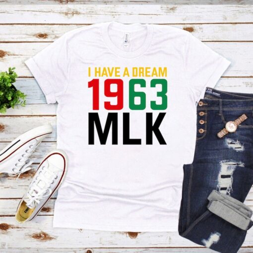 Martin Luther King Jr Shirt For Men, MLK Day Women V Neck Shirt, Black History Shirt For Kids, BLM Shirt, Unisex I Have A Dream Shirt