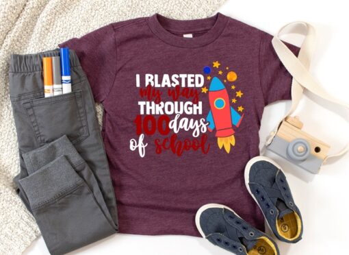 I Blasted My Way Through 100 Days Of School, Teacher Gifts, Teacher Appreciation, 100 Days Brighter