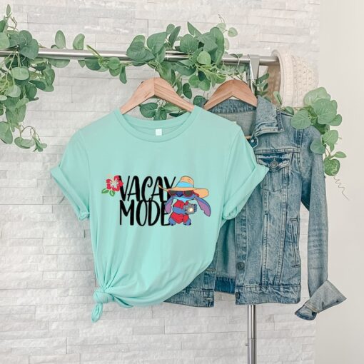 Stitch Vacay Mode T-Shirt, Disney Vacation Shirts, Couple Matching Shirts, Disney Trip Shirt, Disney Anniversary Outfit, Valentine Gift