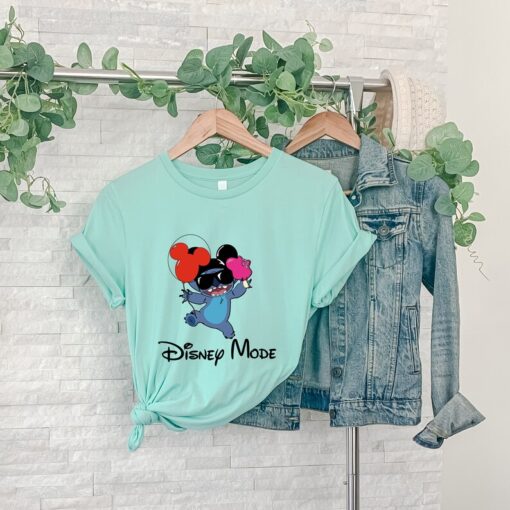 Stitch Disney Mode T-Shirt, Disney Vacation Shirts, Couple Matching Shirts, Disney Trip Shirt, Disney Anniversary Outfit, Valentine Gift