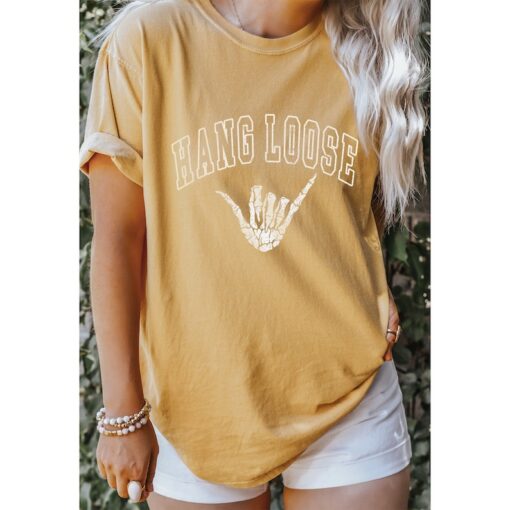 Hang Loose T-Shirt Skeleton Hand T Shirt Summer T-Shirt Trendy Summer Shirt Comfort Colors Shirt Oversized shirt