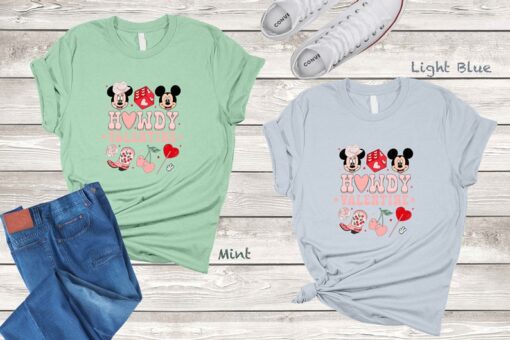 Howdy Valentine Shirt, Mickey and Minnie Valentine Shirt, Disney Valentine Shirt