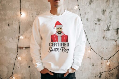 Certified Santa Boy Christmas Sweatshirt, Drake Christmas Shirt, Personalized Christmas Gift