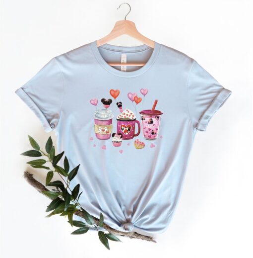 Disney Coffee Valentine Shirts, Mickey & Minnie Coffee Love Shirt, Disneyworld Coffee Shirt, Valentine Latte Shirt, Mickey Coffee Shirt.