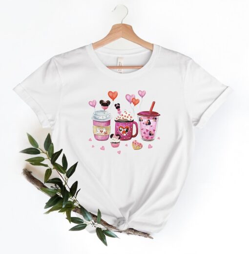 Disney Coffee Valentine Shirts, Mickey & Minnie Coffee Love Shirt, Disneyworld Coffee Shirt, Valentine Latte Shirt, Mickey Coffee Shirt.