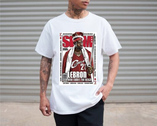 White Lebron James Slam Inspired NBA Unisex T-shirt