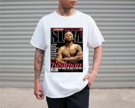 Dennis Rodman Slam Inspired NBA Unisex T-shirt FREE SHIPPING