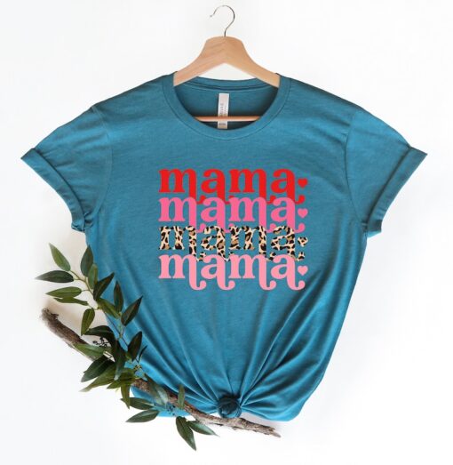 Mama Valentines Leopard Valentines Day Shirt,Valentines Day Shirts For Woman,Latte Valentine Shirt,Valentines Day Gift,Valentines Mom Gift