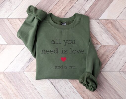 All You Need is Love Sweatshirt, Valentines Day Sweatshirt, Valentines Day Gift, Love Sweatshirt, Crewneck Sweatshirt, Women Valentine Shirt