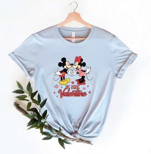 Be Mine Valentine Shirt, Cute Valentines Shirt, Mickey Plaid T-Shirts, Disney Couple Tees, Matching Couple Gifts, Gifts for Girlfriend