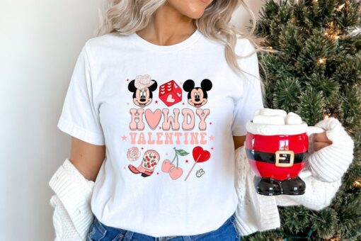 Howdy Valentine Shirt, Mickey and Minnie Valentine Shirt, Disney Valentine Shirt