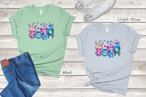 Valentine Drink Stitch and Angel Shirt, Lovers Shirt, Lilo and Stitch Shirt, Couples Shirt, Stitch in Love Shirt