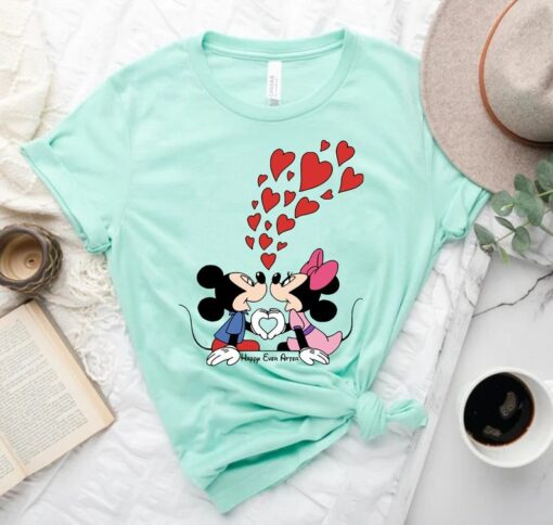 Mickey Minnie Happy Ever After Comfort Colors Shirt, Mickey Minnie Valentines Day Shirt, Disney Valentine Couple Shirt