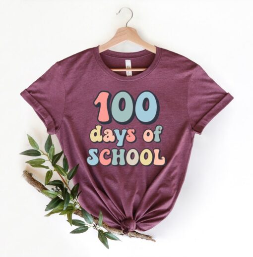 100 Days of School Shirt 100 Days of School Colour , 100 Day Shirt, 100th Day Of School Celebration