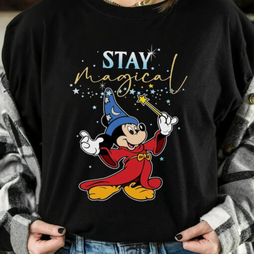 Disney Fantasia Sorcerer Mickey Stay Magical Shirt, Fantasmic Disney's Hollywood Studios Unisex T-shirt Birthday