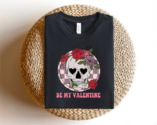 Be My Valentine Skeleton Shirt, Retro Valentines Day Shirt, Retro Valentine Shirt, Retro Be Mine Shirt, Be Mine shirt, Valentine Shirt