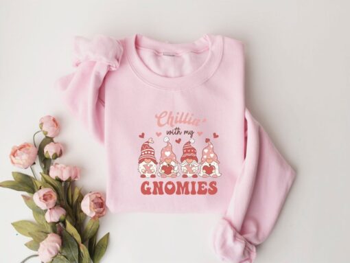 Gnomies Sweatshirt, Valentine Sweatshirt, XOXO Shirt, Funny Sweater, Cute Gnomes, Love Sweatshirt, Valentines Day Shirt, Gift For Shirt