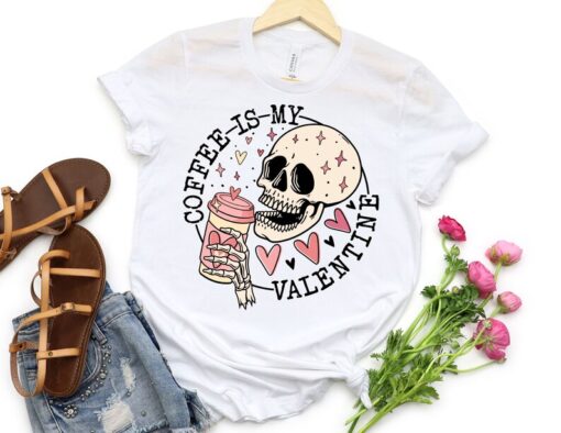 Coffee is my Valentine Shirt, Valentines Day Shirt, Funny Valentine Shirt, Valentines Day Gift, Happy Valentines Day T-Shirt