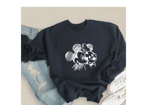 Disney Valentine Sweatshirt, Mickey Minnie Valentine Sweater, Disney Love Sweat, Cut Disney Valentine Sweatshirt, Disney Valentine Sweat